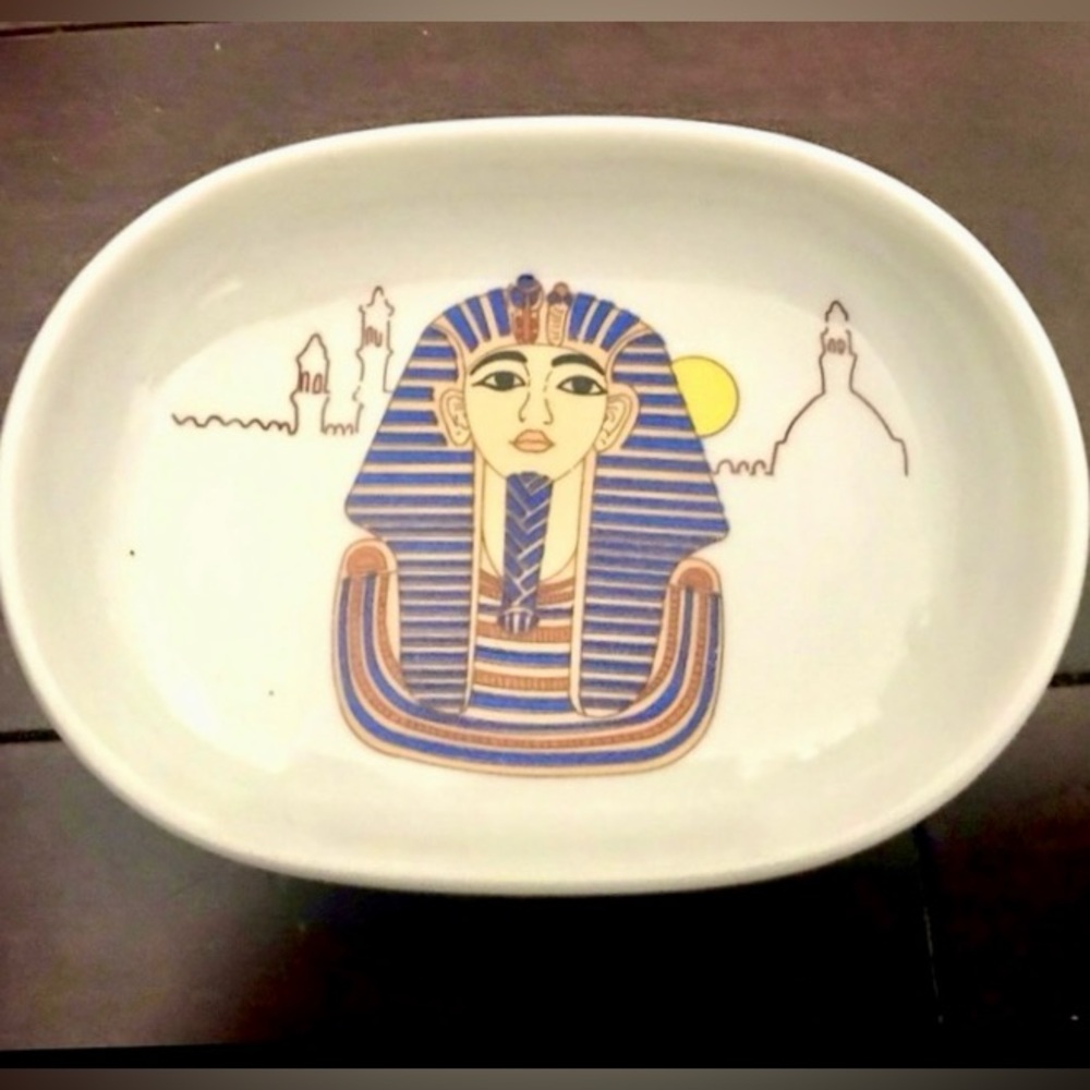 Vintage Egyptian Pharaoh Trinket Dish